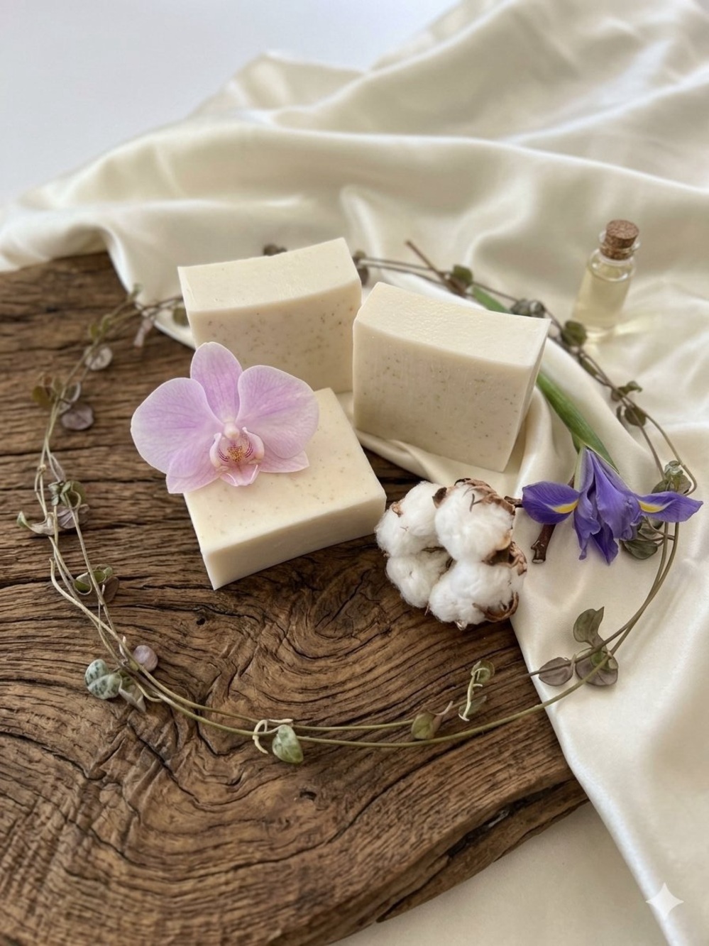 Orchid & Vine Oatmeal Shea Butter Blend Hydration Soap Skin Nutrition 3 Bars